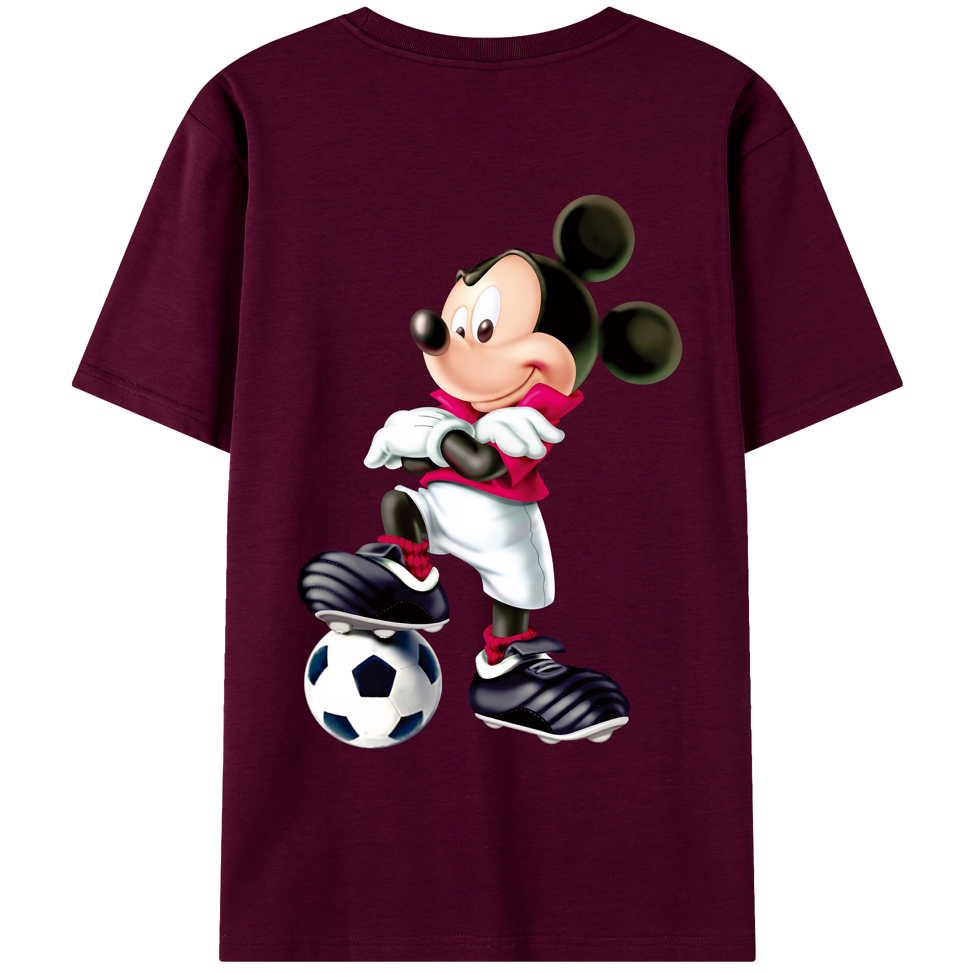 ミッキーマウス Mickey Mouse レディース半袖Tシャツ(バックプリント)